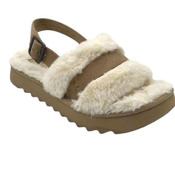 Koolaburra Fuzz'd Out Adjustable Sandal - Picture 4 of 7